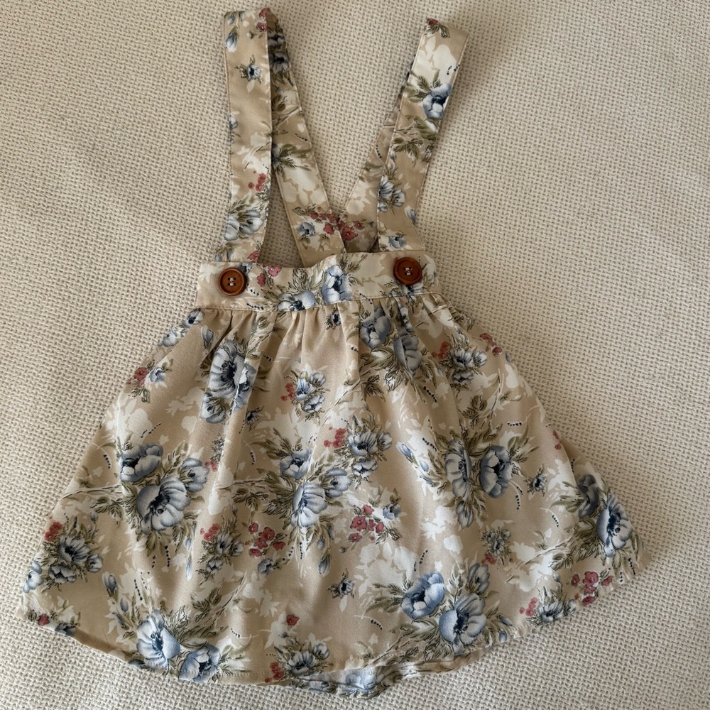 Baileys Blossoms Toddler Floral Suspender Dress 3T